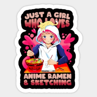 Just A Who Loves Anime And Sketching Anime Sticker